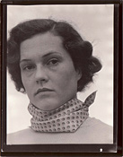 Untitled (Portrait of woman with scarf)